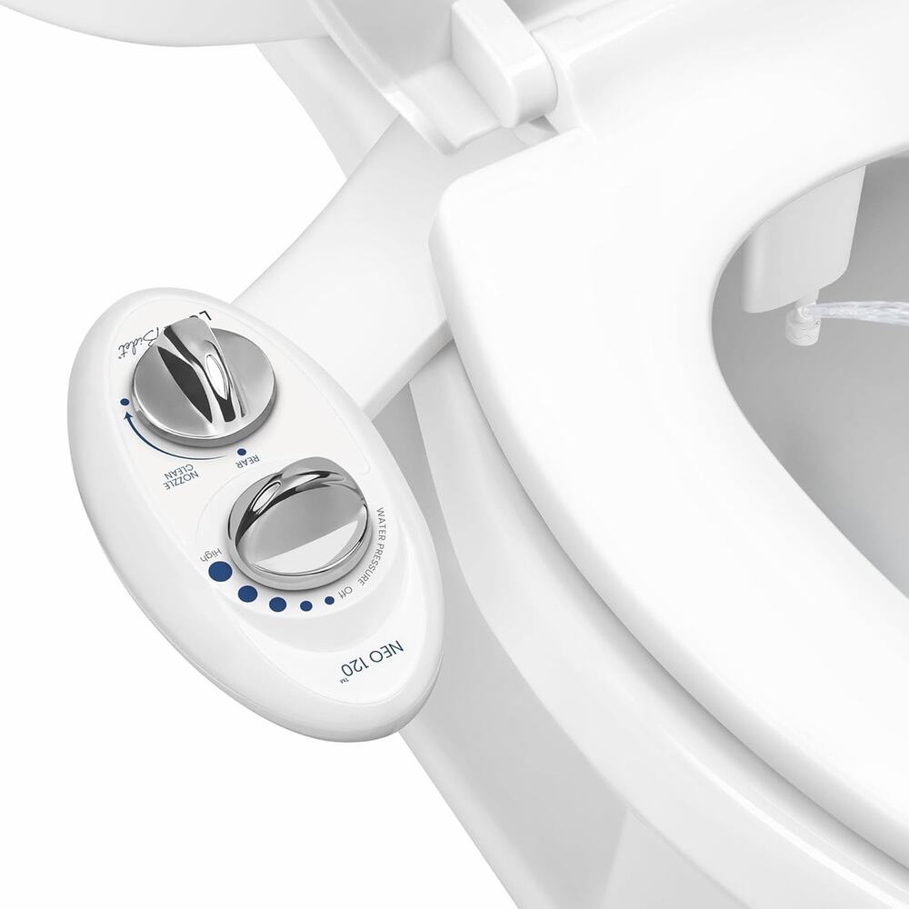 LUXE Bidet NEO 120 - Single Nozzle, Self-Cleaning, Non-Electric Bidet Attachment